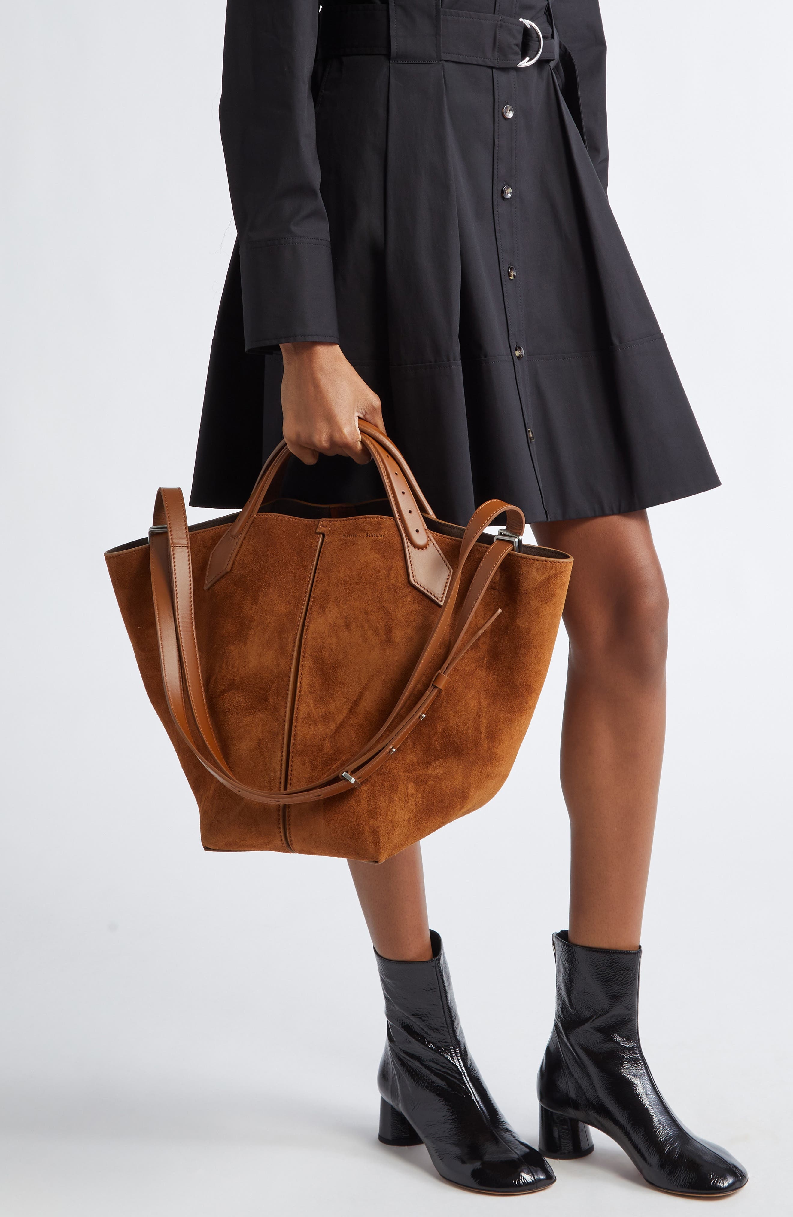 Proenza Schouler Large Chelsea Suede Tote in Saddle at Nordstrom - 2