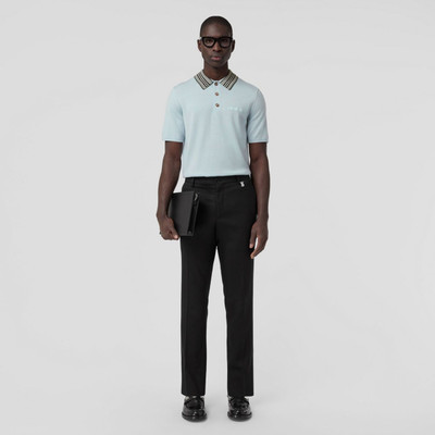 Burberry Icon Stripe Detail Wool Polo Shirt outlook