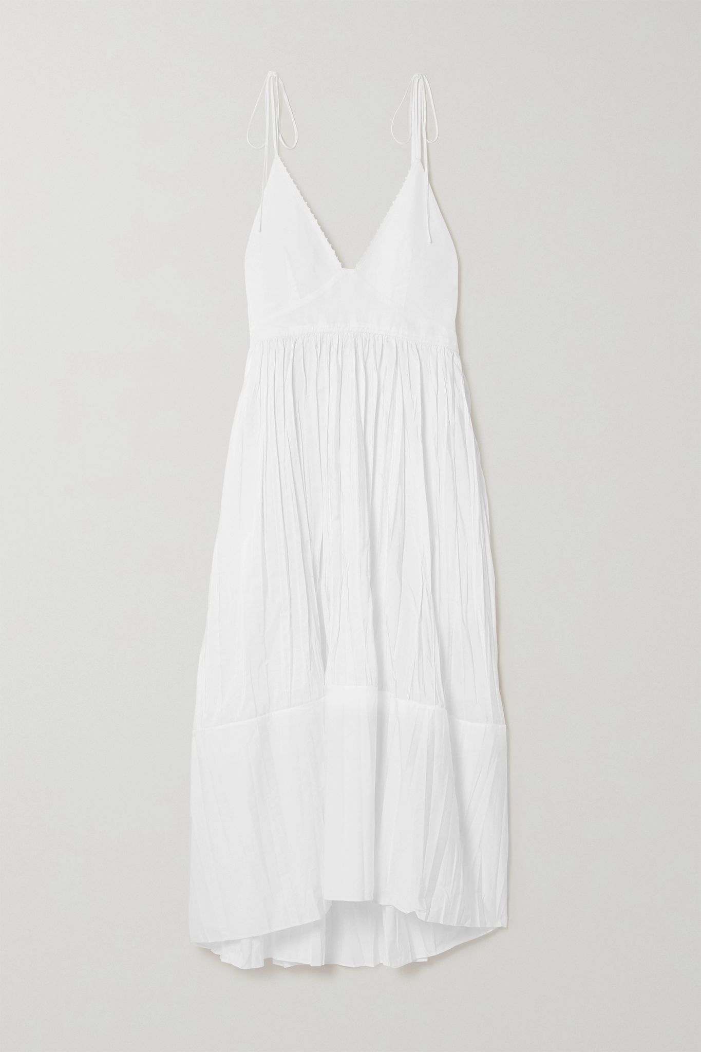 Pleated voile midi dress - 1