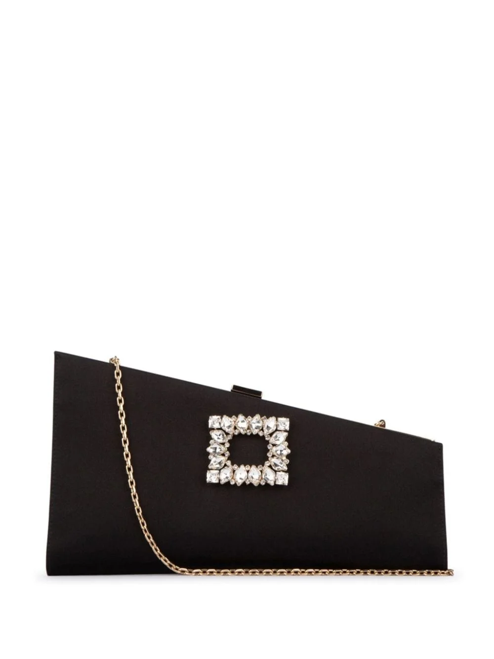 asymmetrical strass buckled clutch - 1
