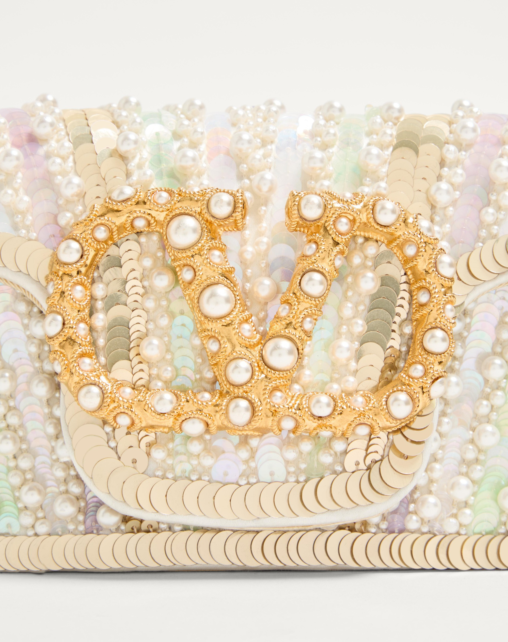VALENTINO GARAVANI LOCÒ SMALL SHOULDER BAG EMBROIDERED WITH JEWEL LOGO - 6