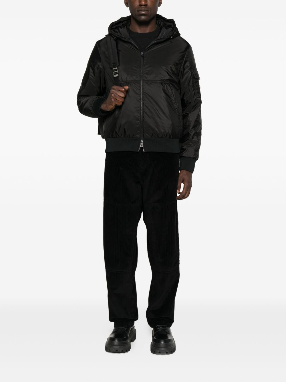hooded zip-front jacket - 2