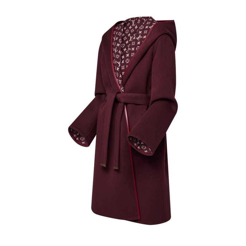Signature Long Hooded Wrap Coat 2