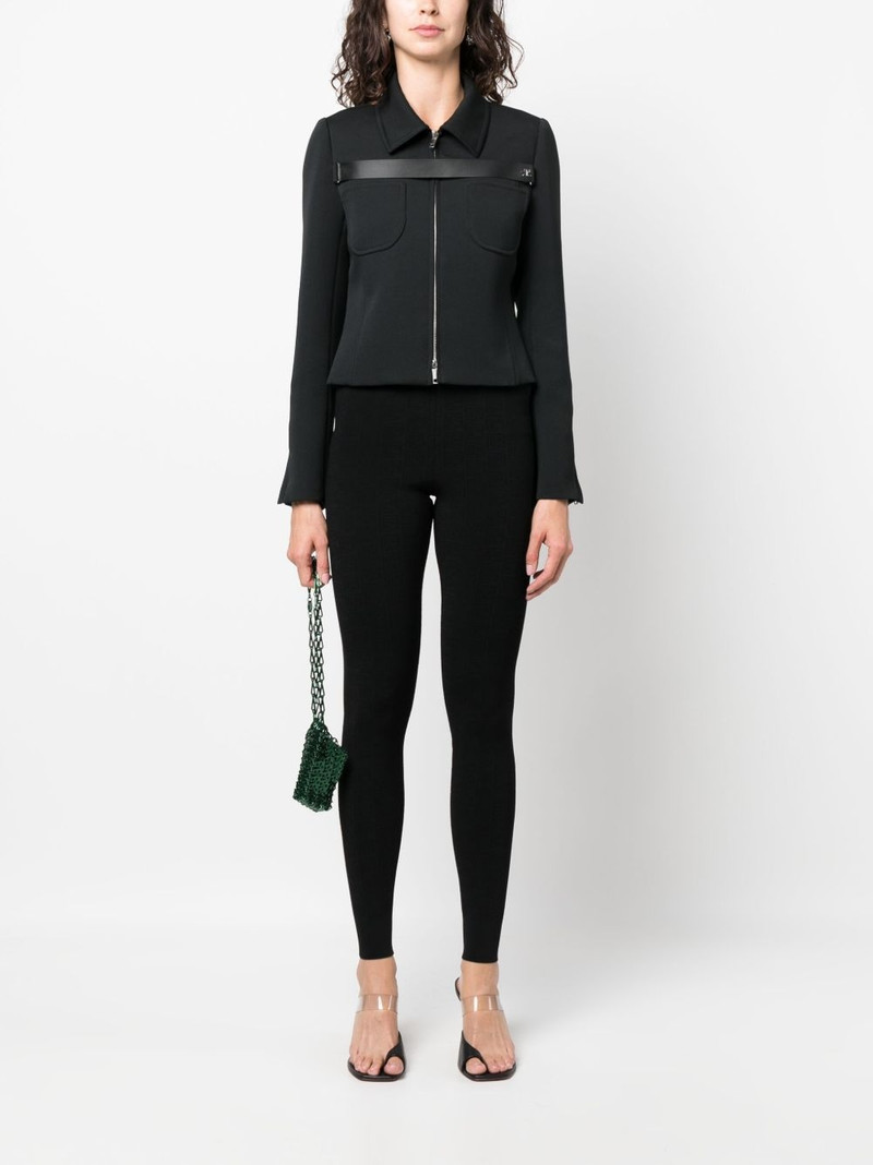 rabanne logo-waistband leggings outlook