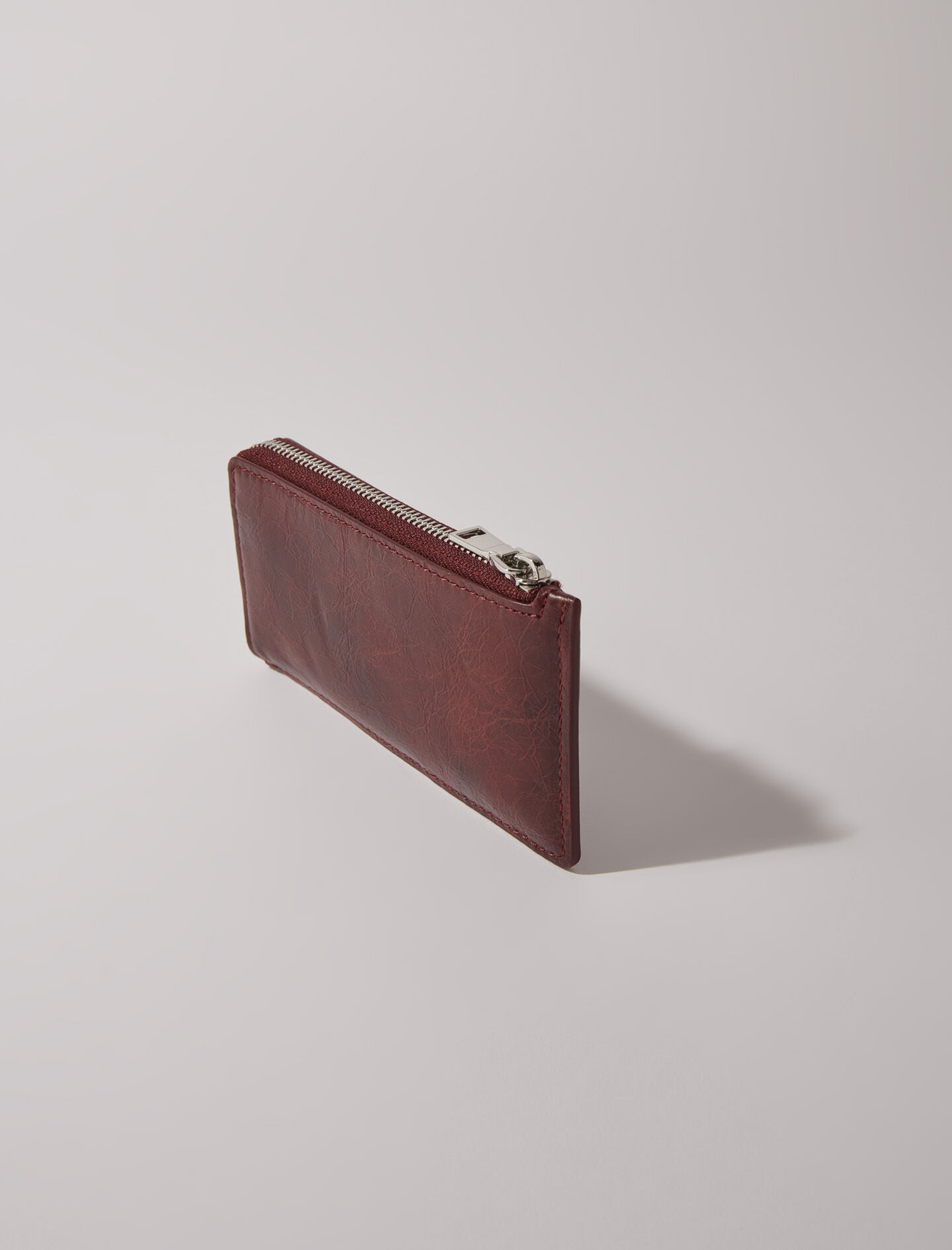 Crackled leather cardholder - 4