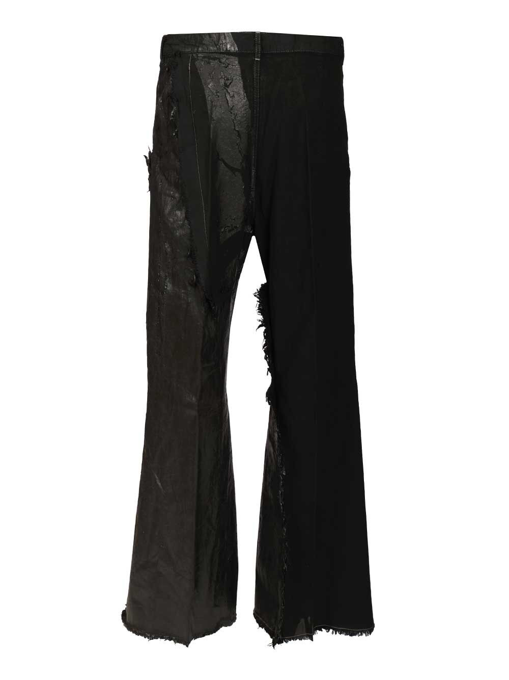 Joris Megacrust Denim And Cotton Tela Trousers Black - 2