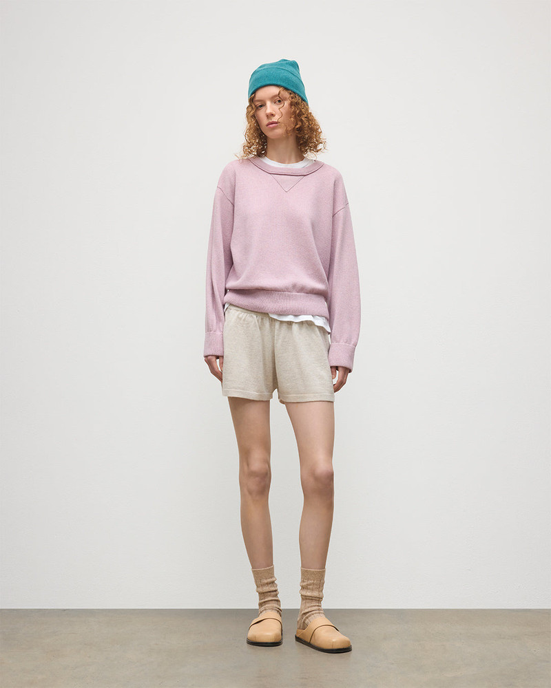 Johnstons of Elgin Cove Natural Cashmere Shorts outlook
