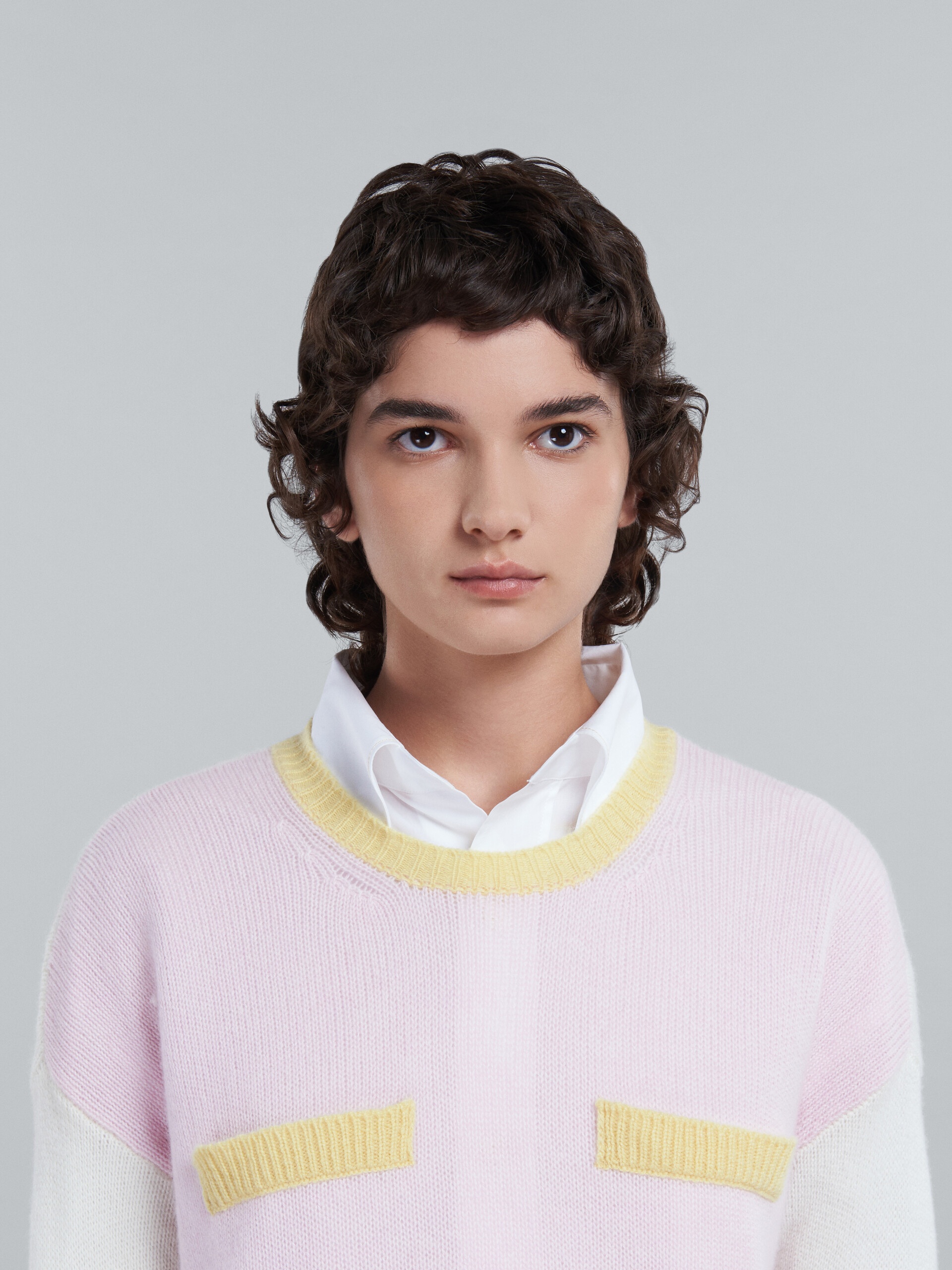COLOUR BLOCK CASHMERE SWEATER - 4