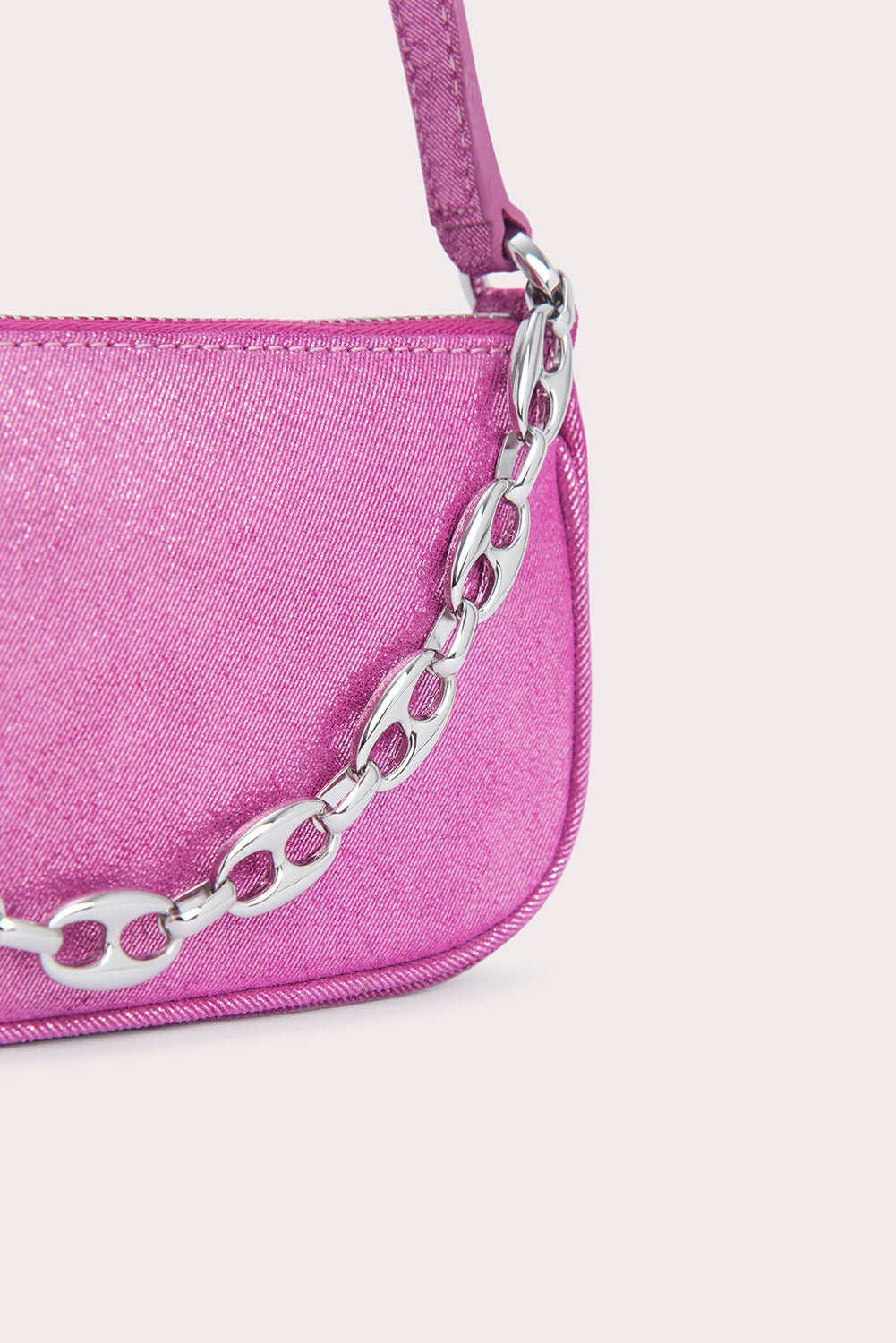 Mini Rachel Fuchsia Jeans Lame Leather - 4