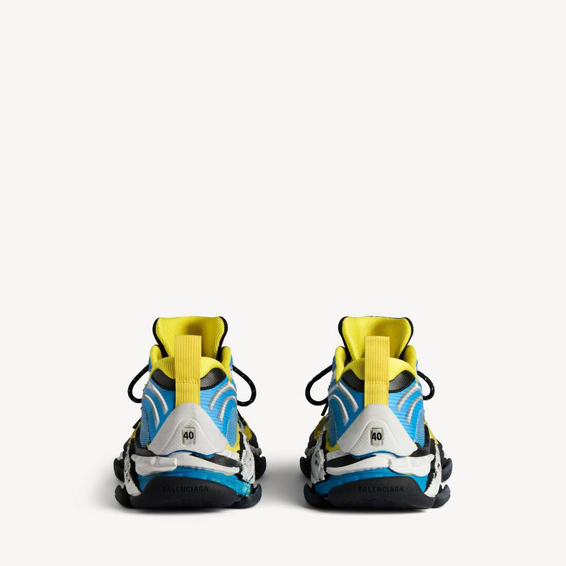 BALENCIAGA Men's Triple S.2 Sneaker in Blue/white/yellow outlook