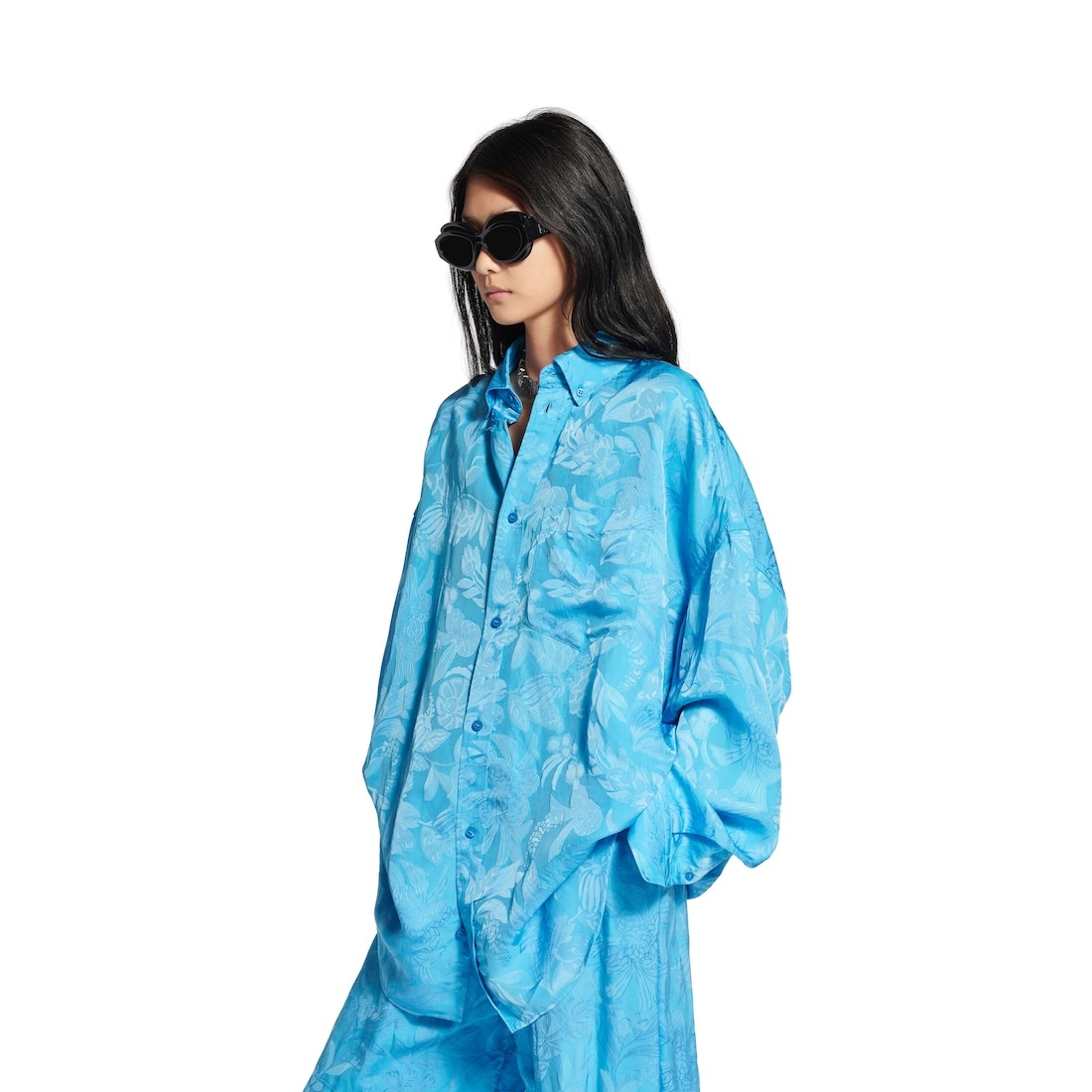Cocoon Shirt in Sky Blue - 5