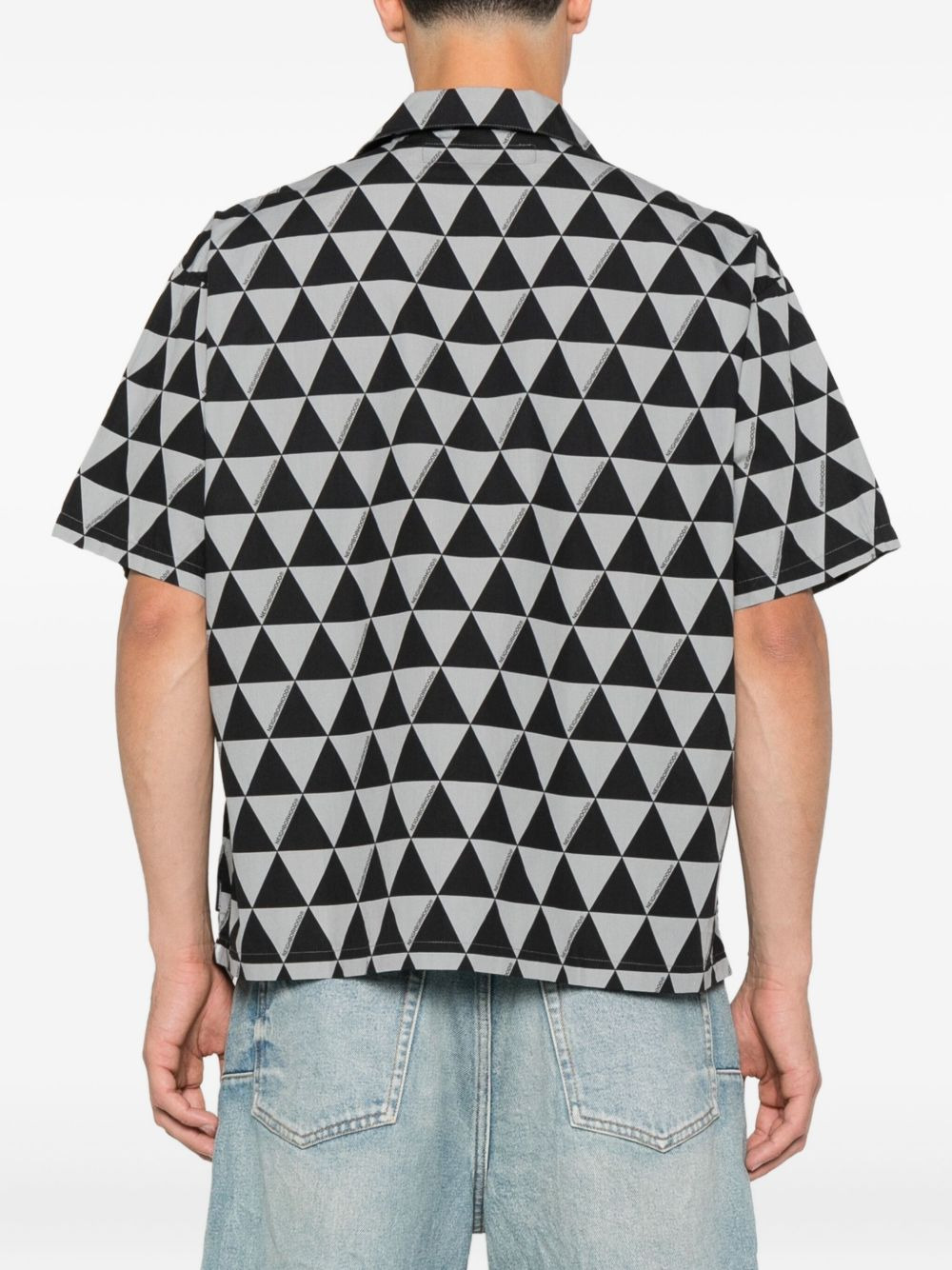 triangle-print shirt - 4