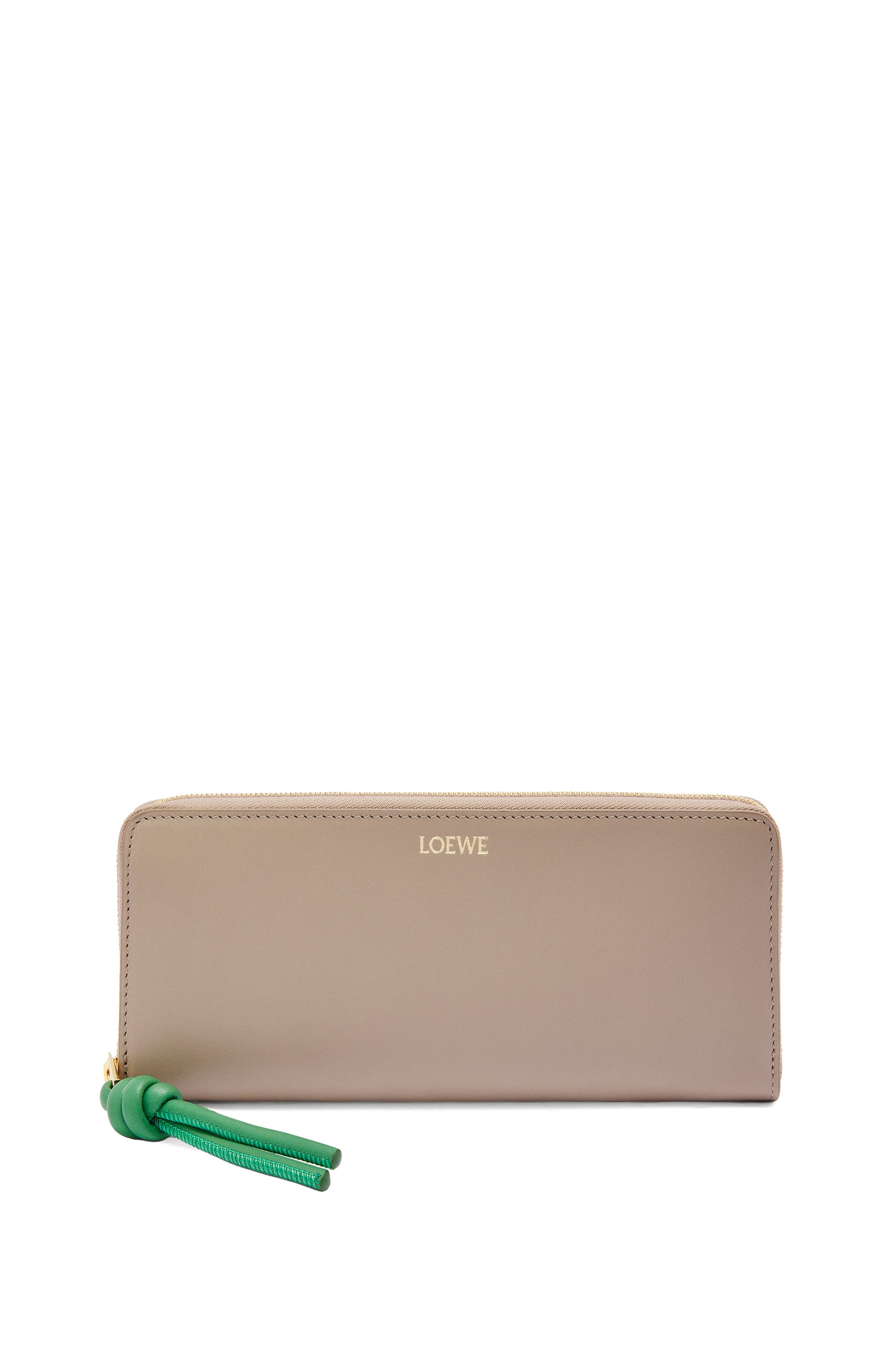 Knot zip around wallet in shiny nappa calfskin - 1