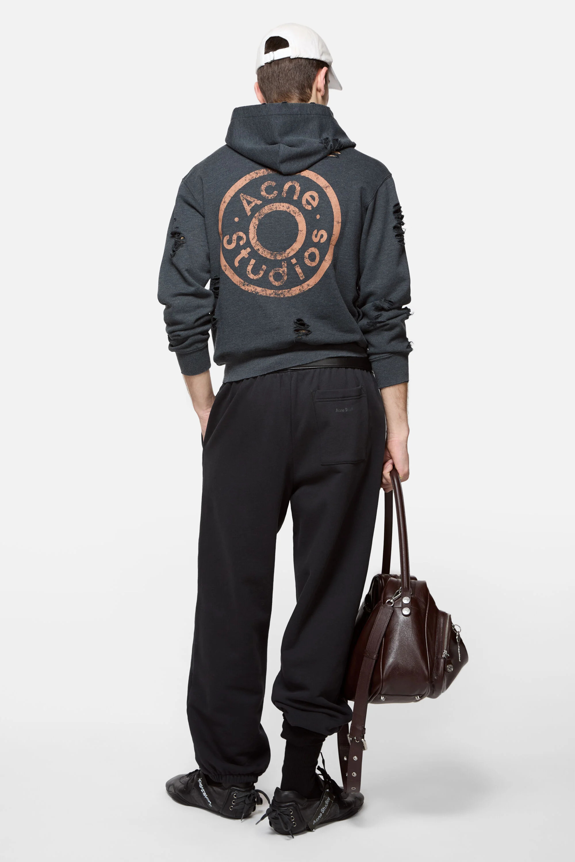 Hooded zipper sweater - Black melange - 3