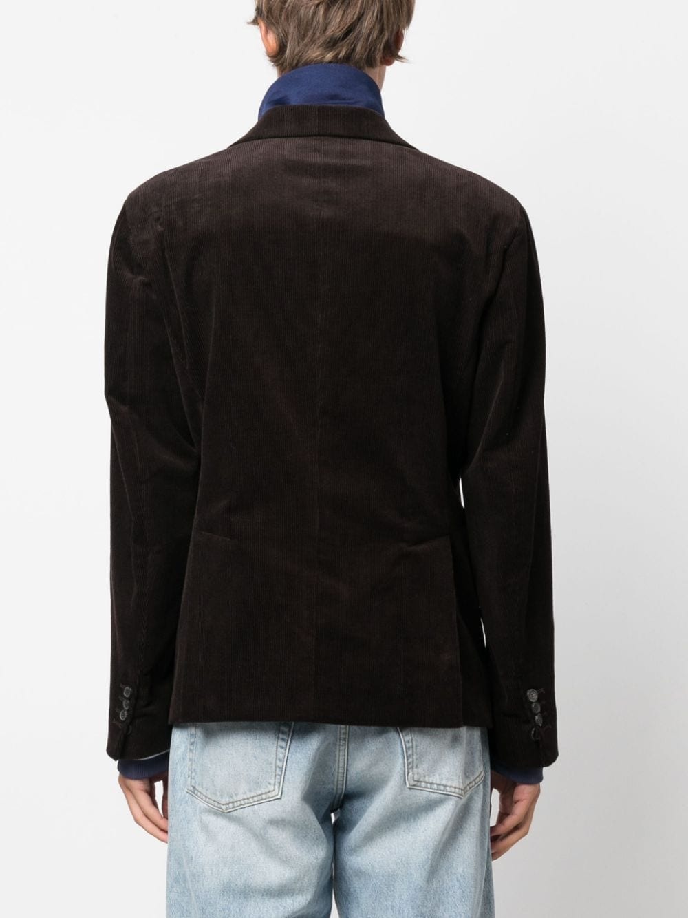 layered single-breasted blazer - 4