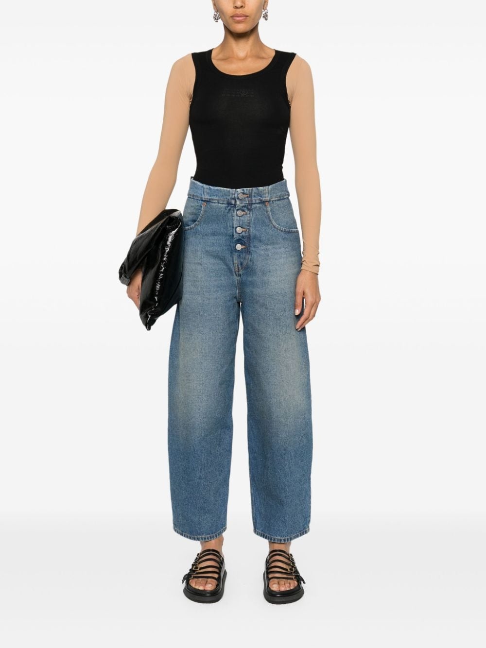 high-rise wide-leg jeans - 2