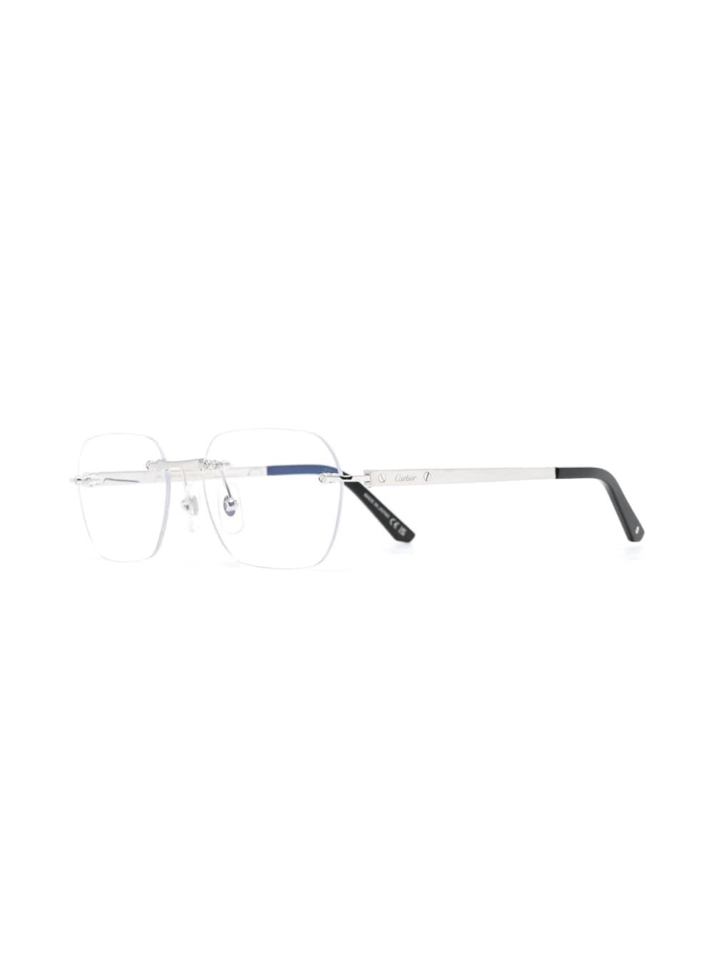 logo-engraved frameless glasses - 2