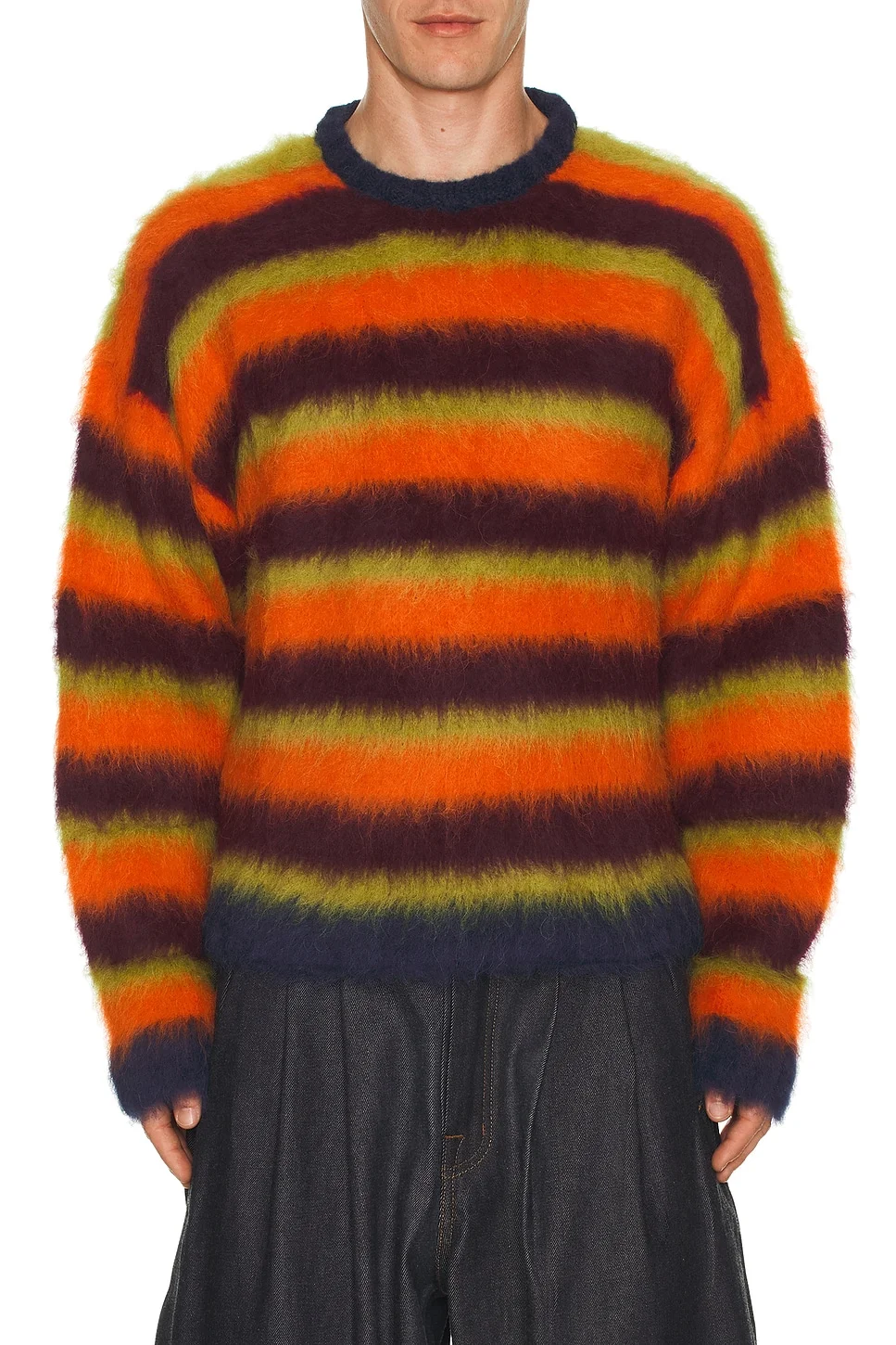 Blurry Lines Alpaca Crewneck Sweater - 1
