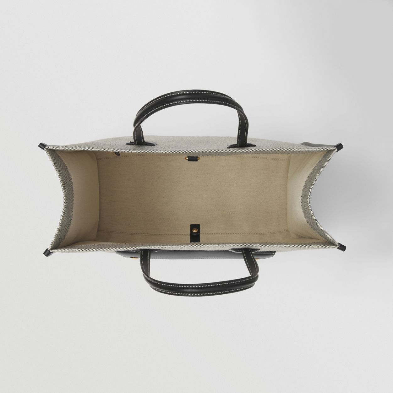 Medium Two-tone Canvas and Leather Freya Tote - 5