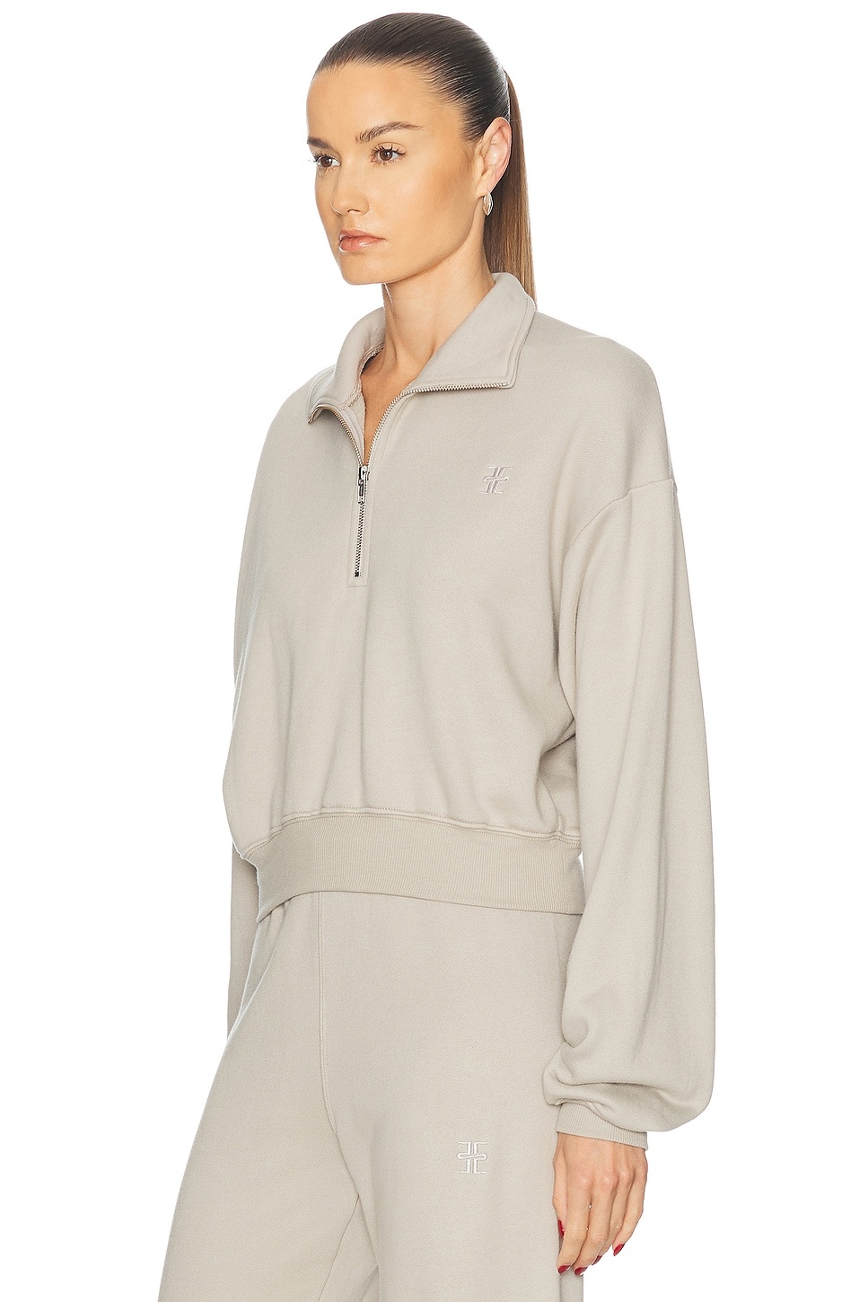 Cropped Half Zip Pullover - 2