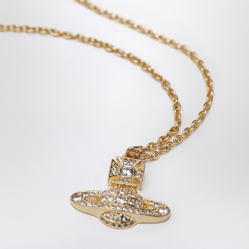 Vivienne Westwood Orb Pendant Necklace In Gold With Crystals Women - 2