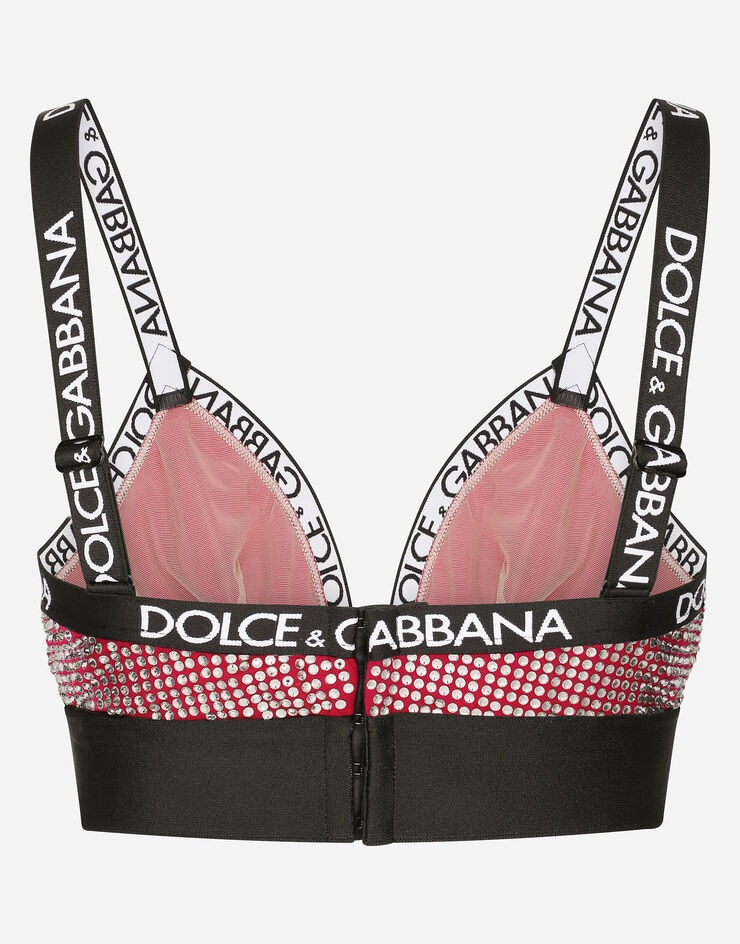 Crystal mesh triangle bra - 2