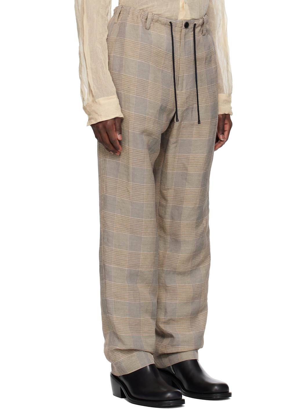 Beige Linen Trousers - 2