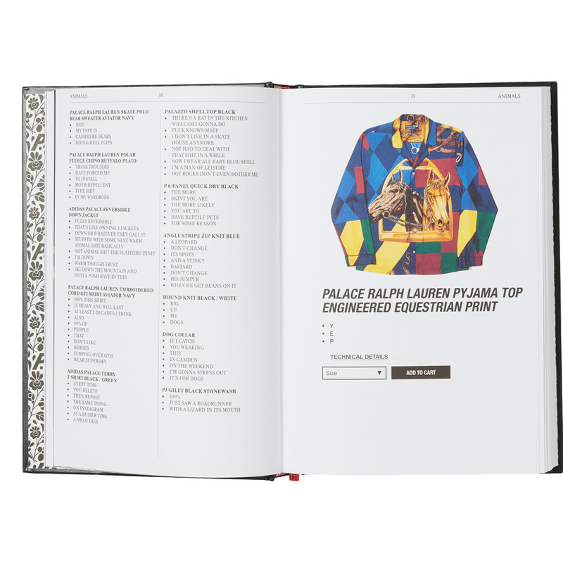 PALACE PALACE PRODUCT DESCRIPTIONS: THE SELECTED ARCHIVE BOOK BLACK outlook