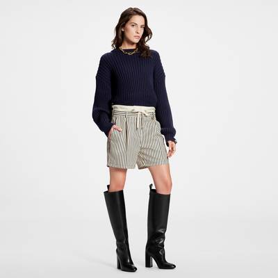 Louis Vuitton Stripe Print Trompe L’Oeil Paperbag Shorts outlook