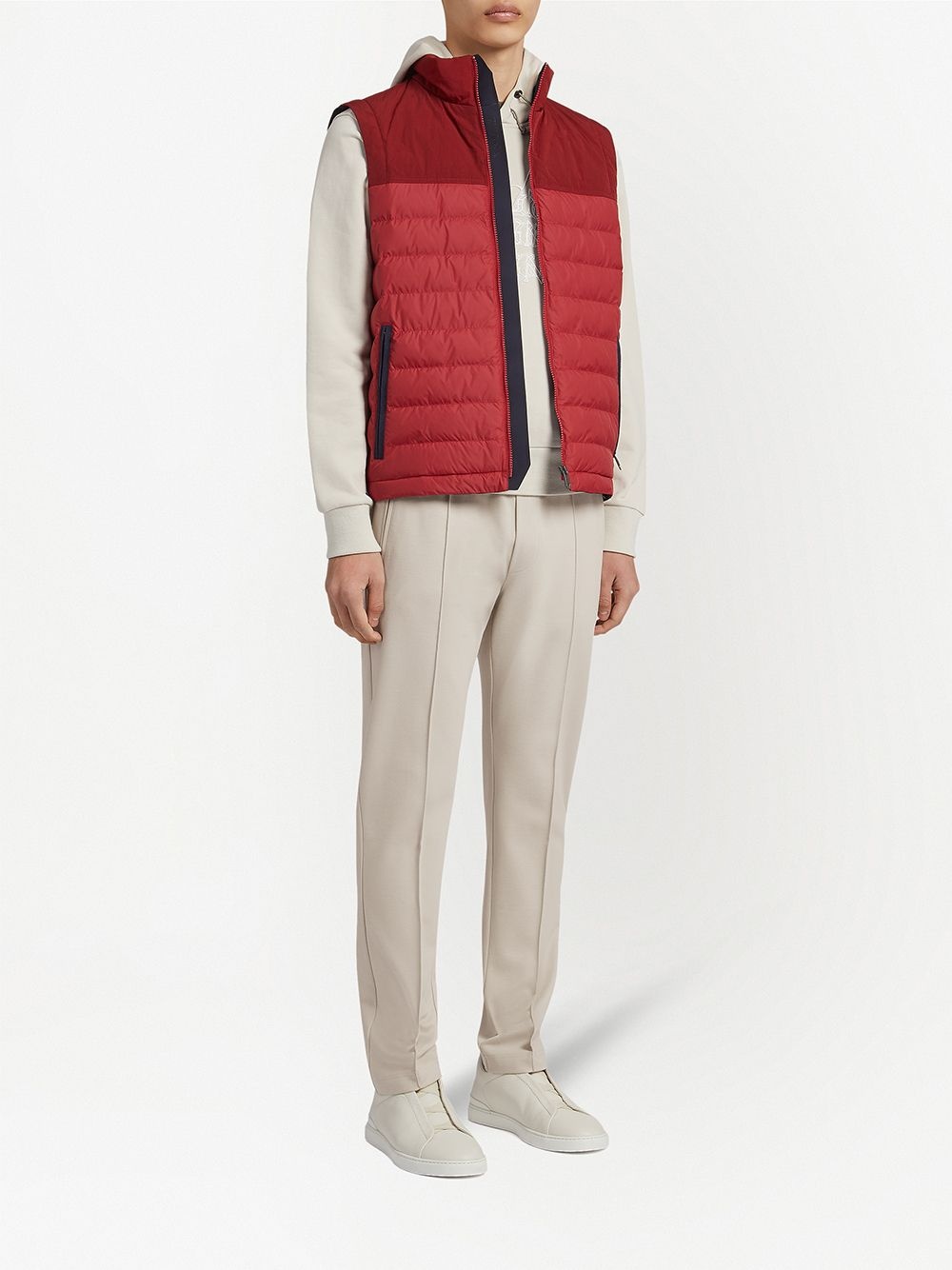 high-neck down gilet - 2