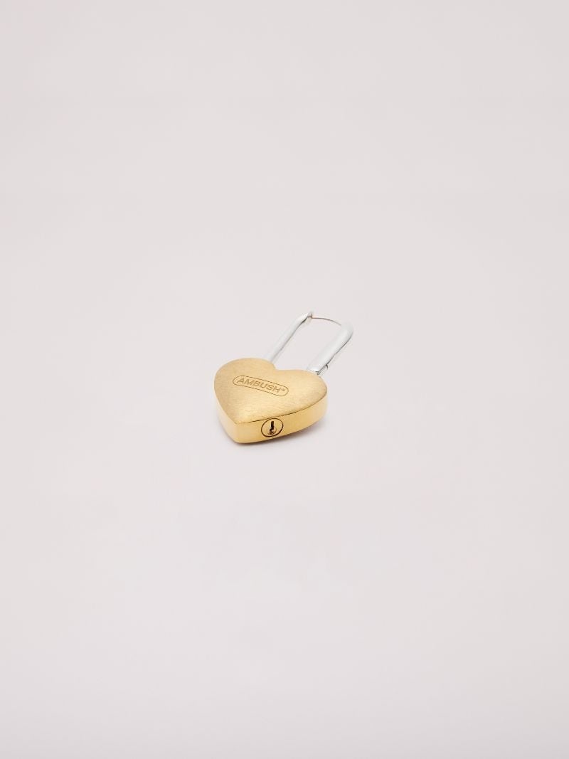 SMALL HEART PADLOCK EARRING - 3