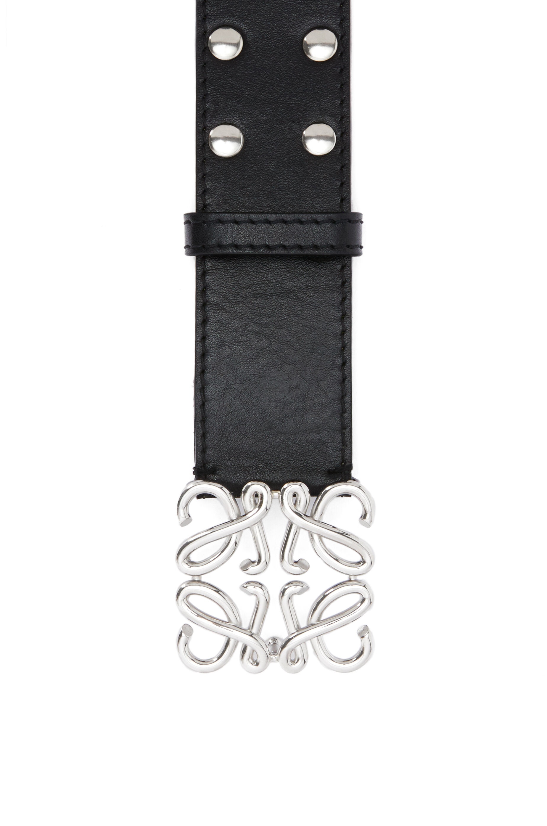 Studs Anagram belt in calfskin and metal - 2