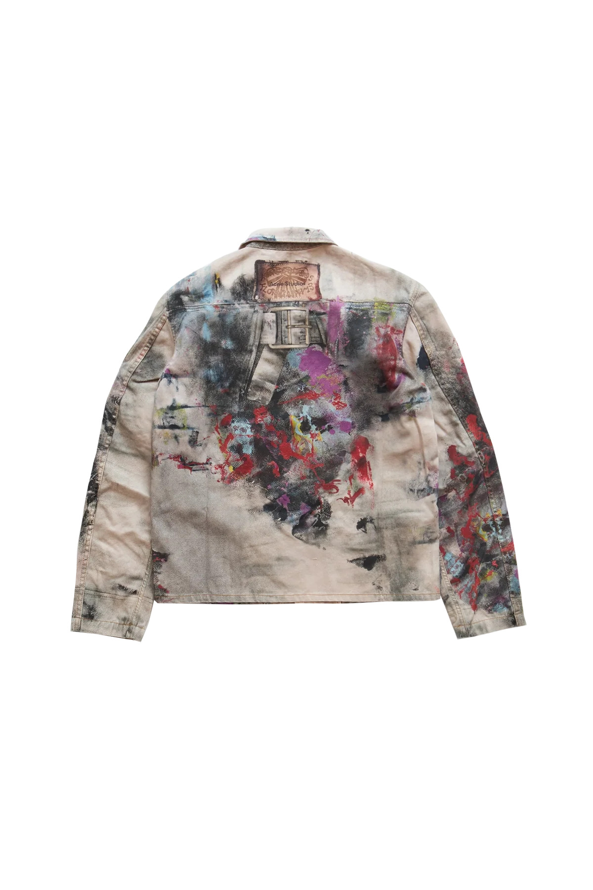 Acne Studios Painter Trompe L'Oeil Denim Jacket White/Multi - 2