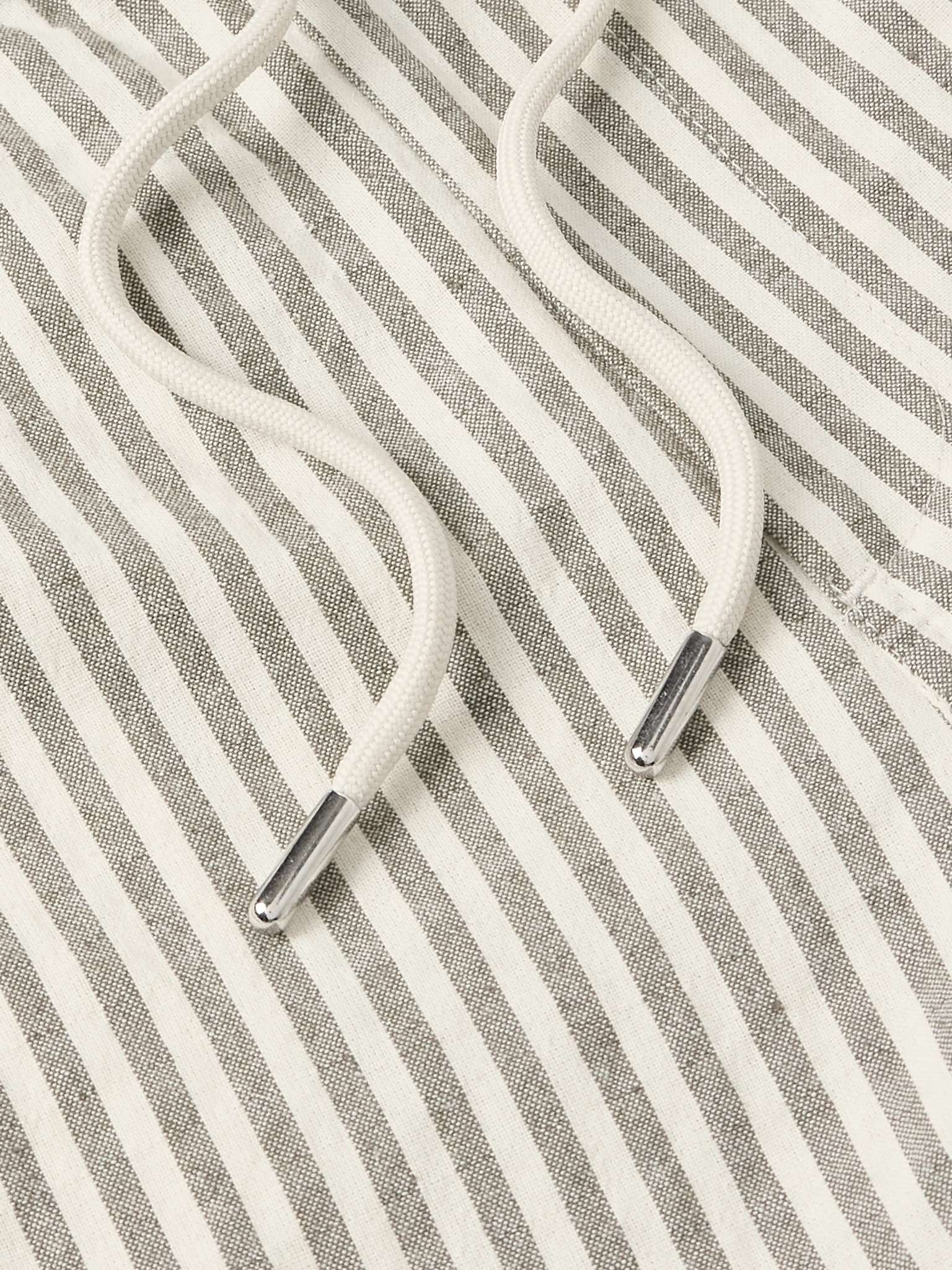 Gregor Straight-Leg Striped Cotton-Blend Seersucker Drawstring Shorts - 5