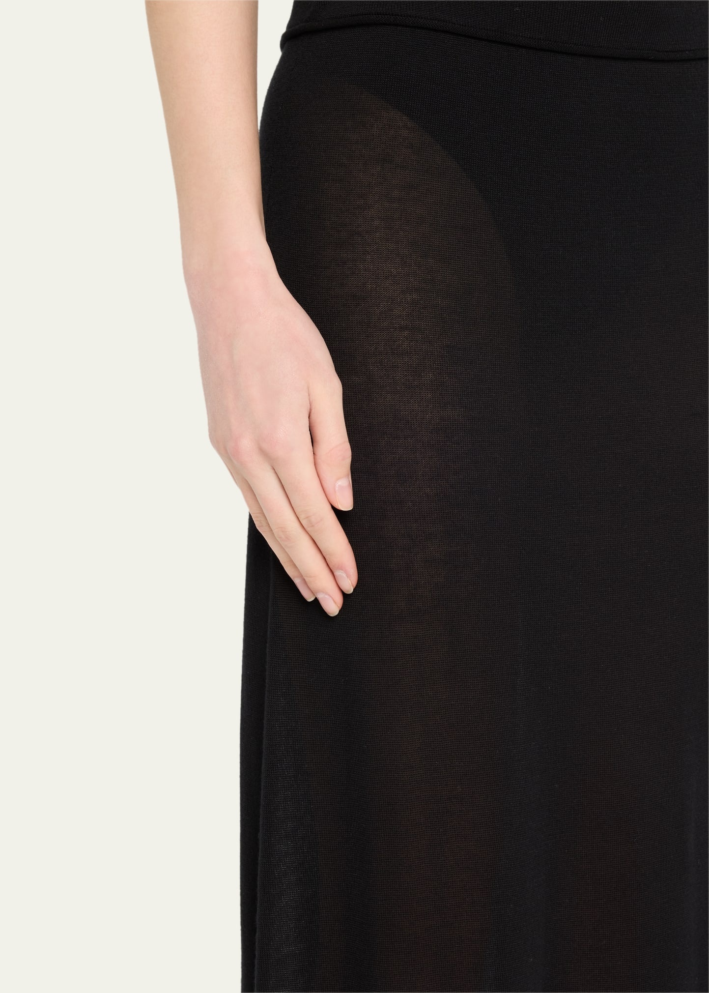 Sheer Knit Maxi Skirt - 5
