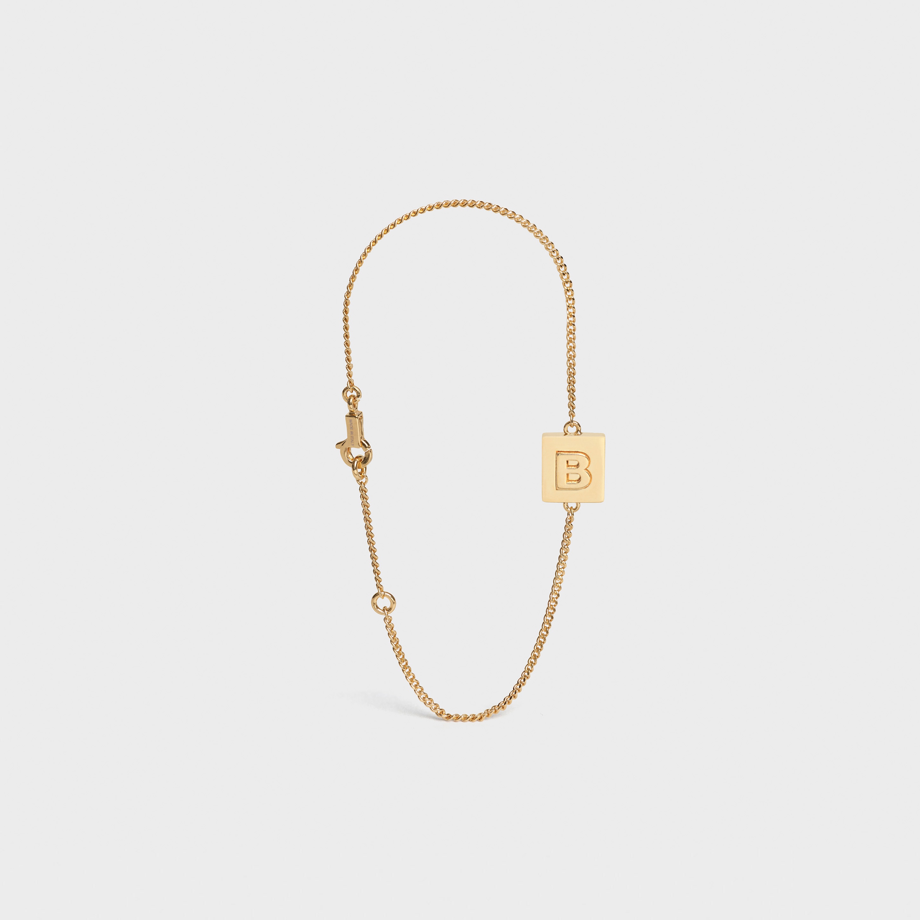 Alphabet B Bracelet in Brass - 2