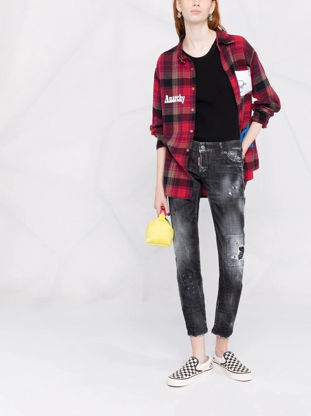 distressed denim jeans - 2