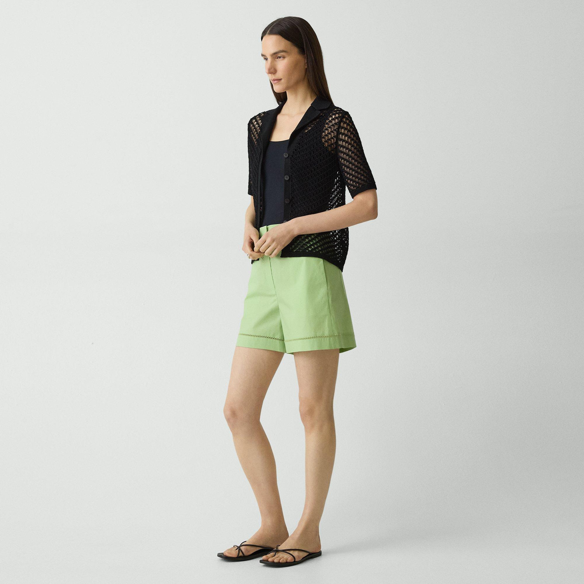 Eyelet Short in City Poplin - 3