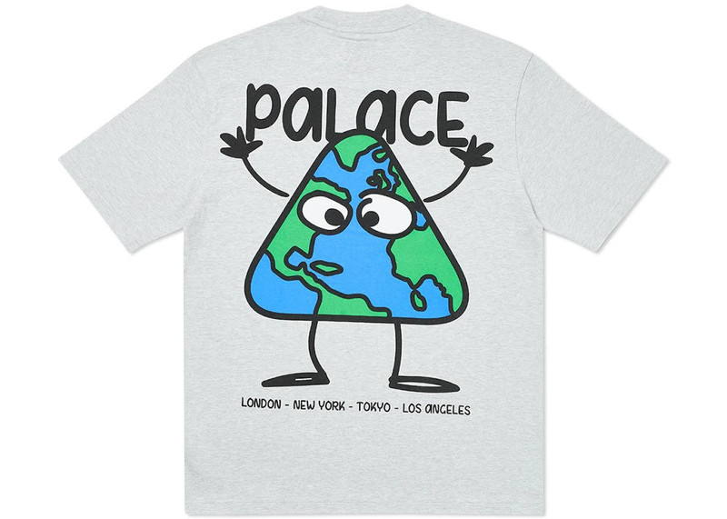 PALACE Palace Globlerone T-Shirt Grey Marl outlook