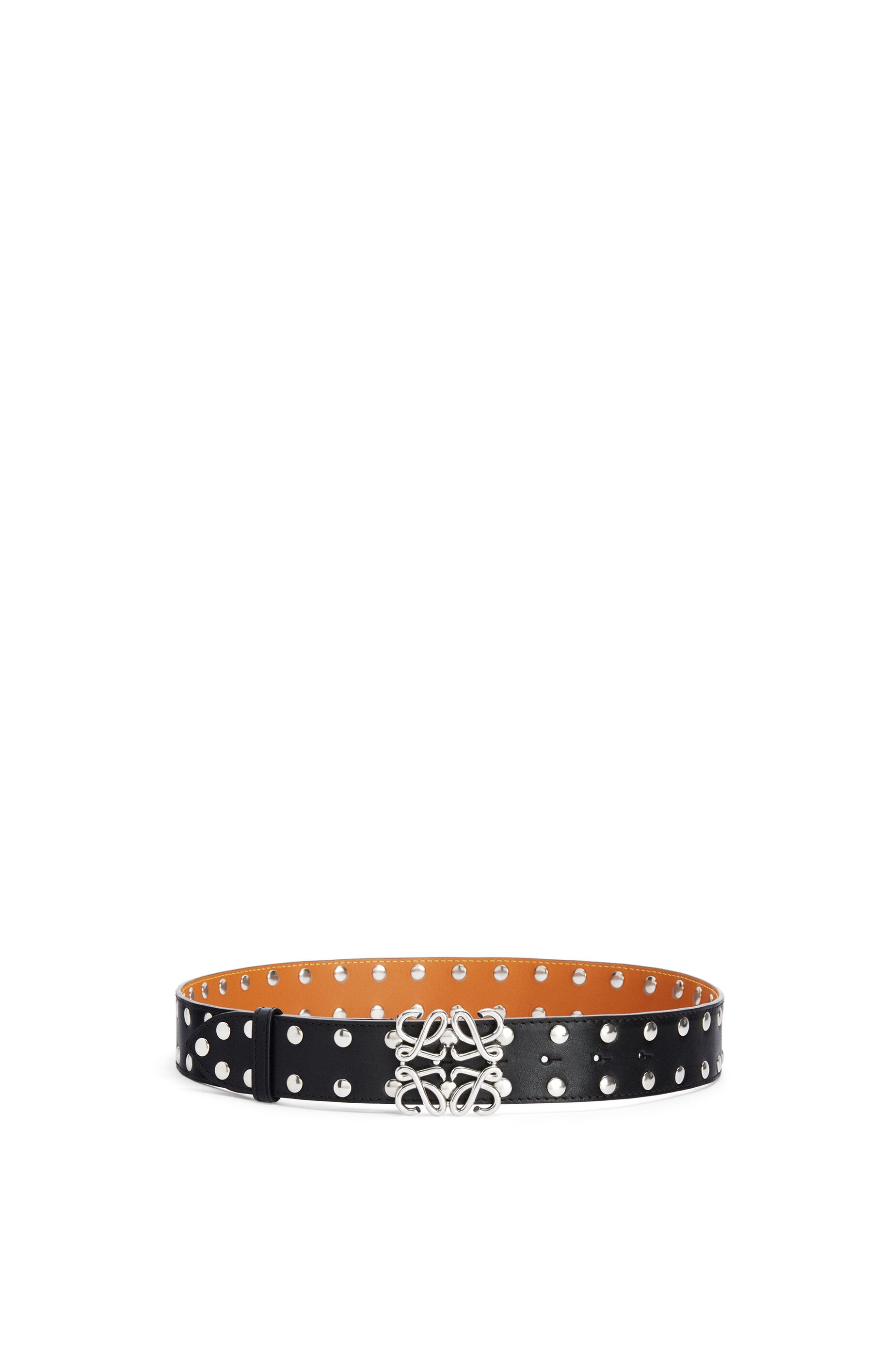 Studs Anagram belt in calfskin and metal - 1