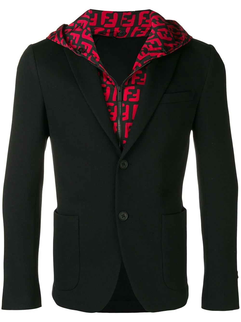 FF hooded blazer - 1