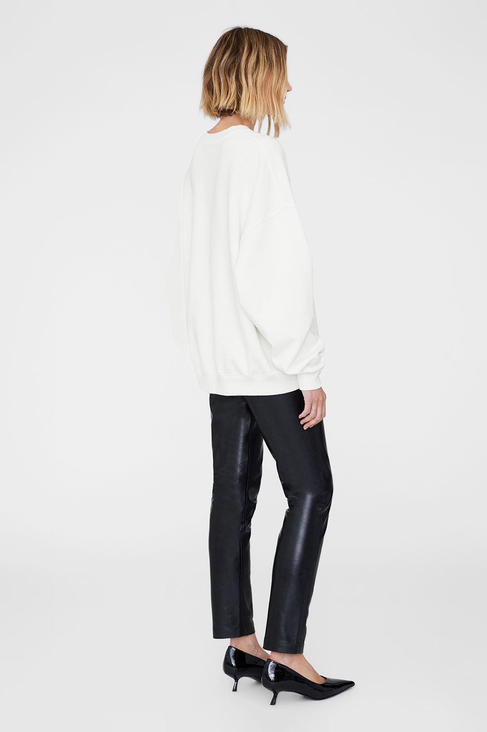 Miles Oversized Sweatshirt Letterman - Off White - 3