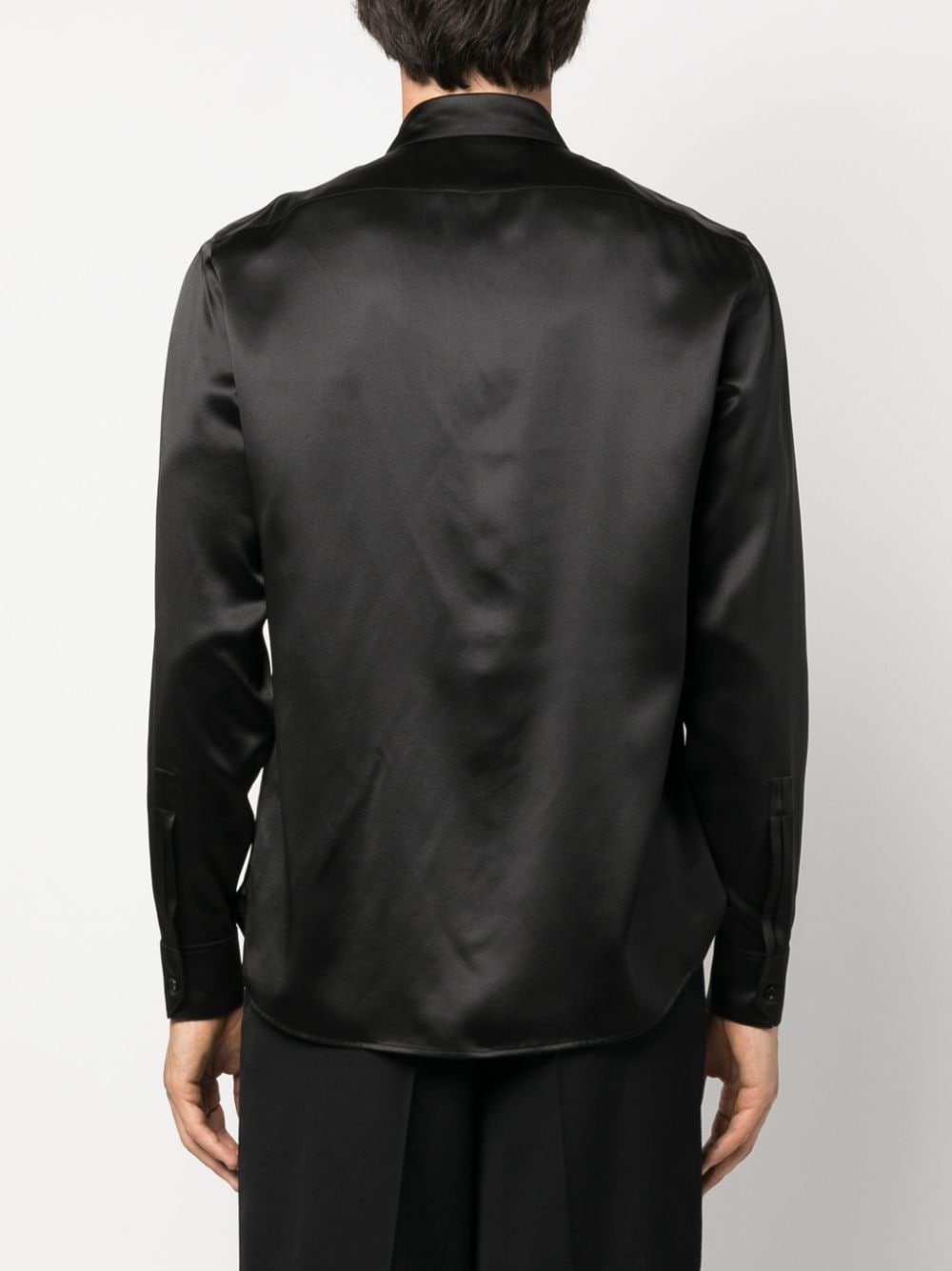 satin-finish silk shirt - 4
