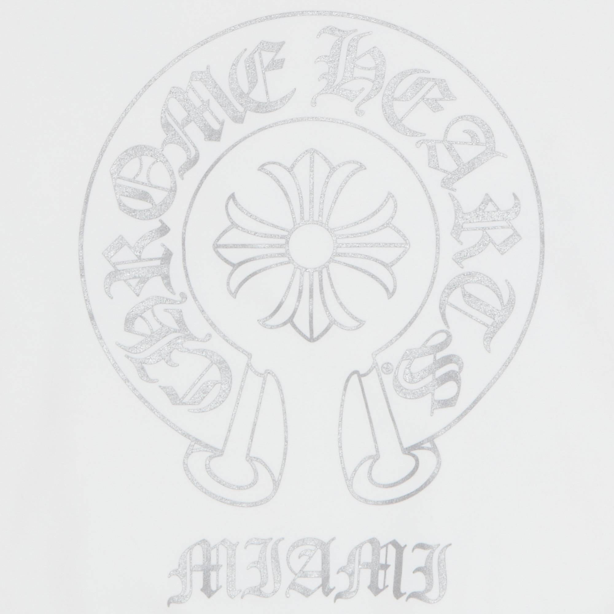 Chrome Hearts Miami Exclusive Chrome Hoodie 'White/Grey' - 3