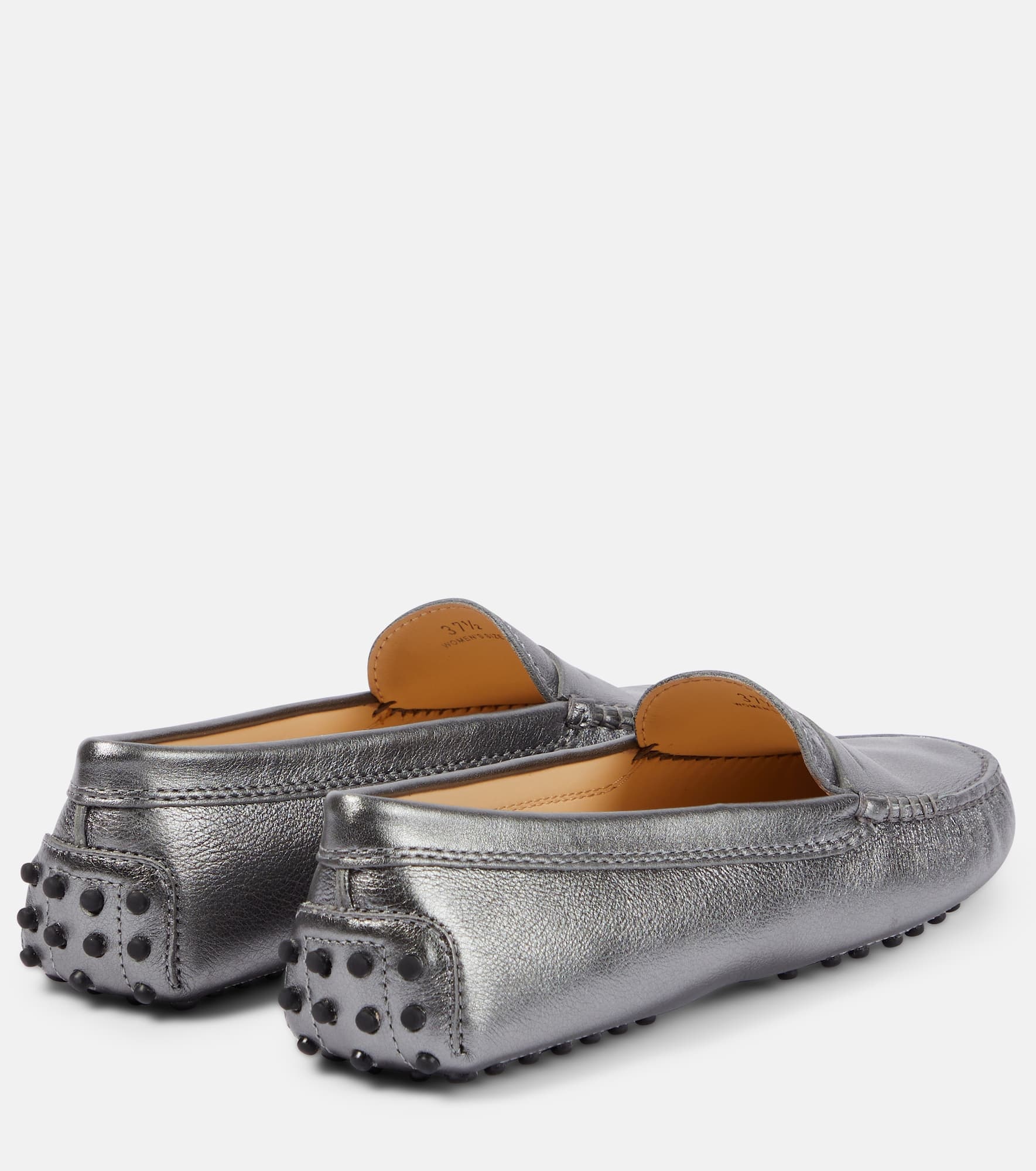 Metallic leather moccasins - 3