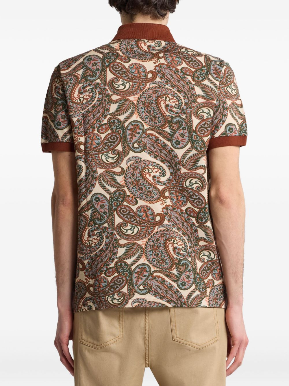 paisley-print polo shirt - 3