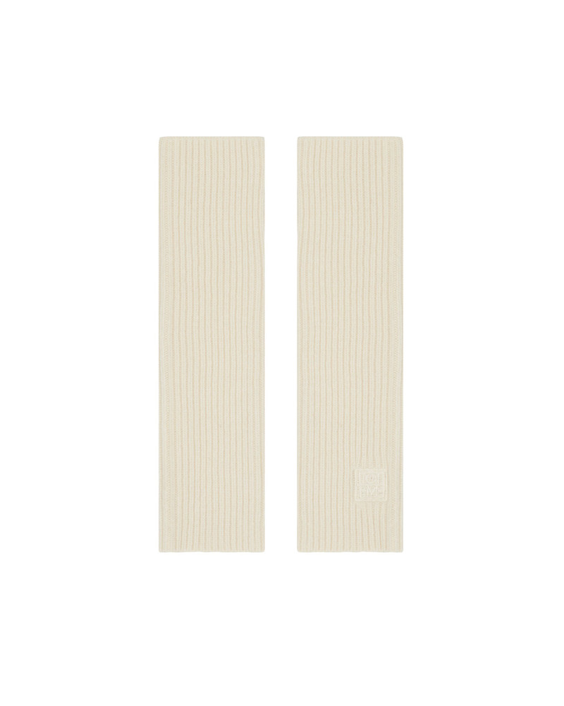 Totême White Wool Fingerless Gloves outlook