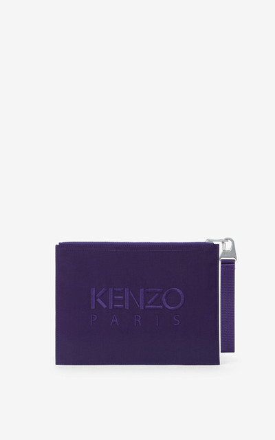 KENZO Large canvas Kampus Tiger pouch outlook