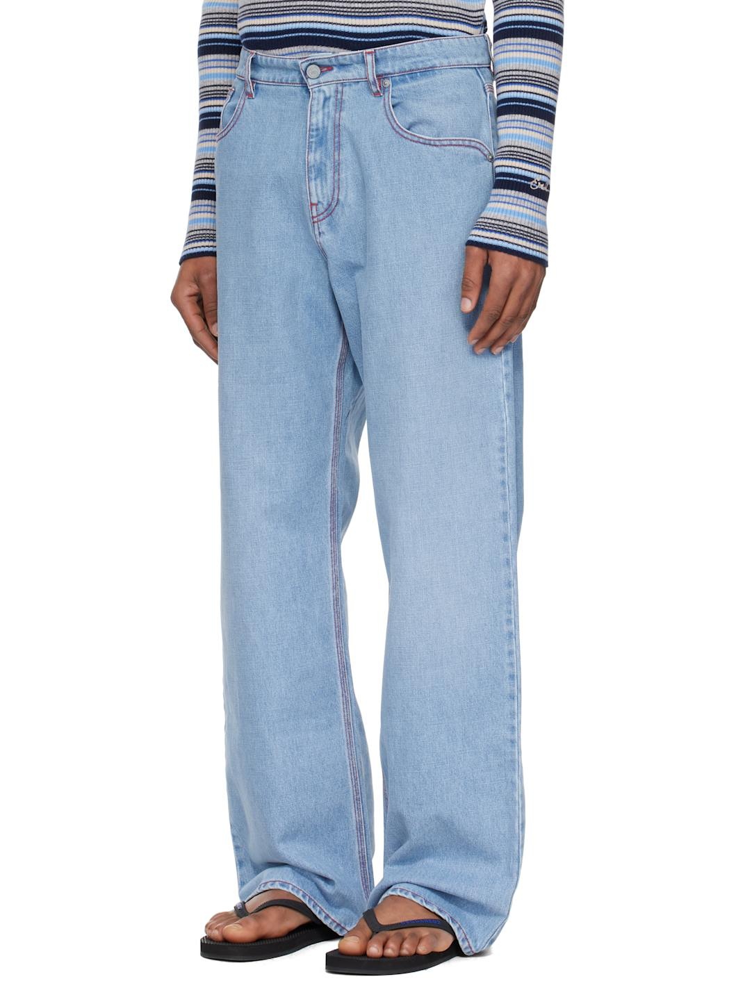 Blue Straight Venice Jeans - 4