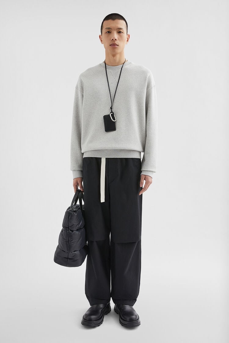 Cotton Terry Crew-Neck Sweatshirt - 1